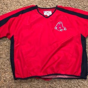 Boston Red Sox Short Sleeve Batting Cage Jacket L